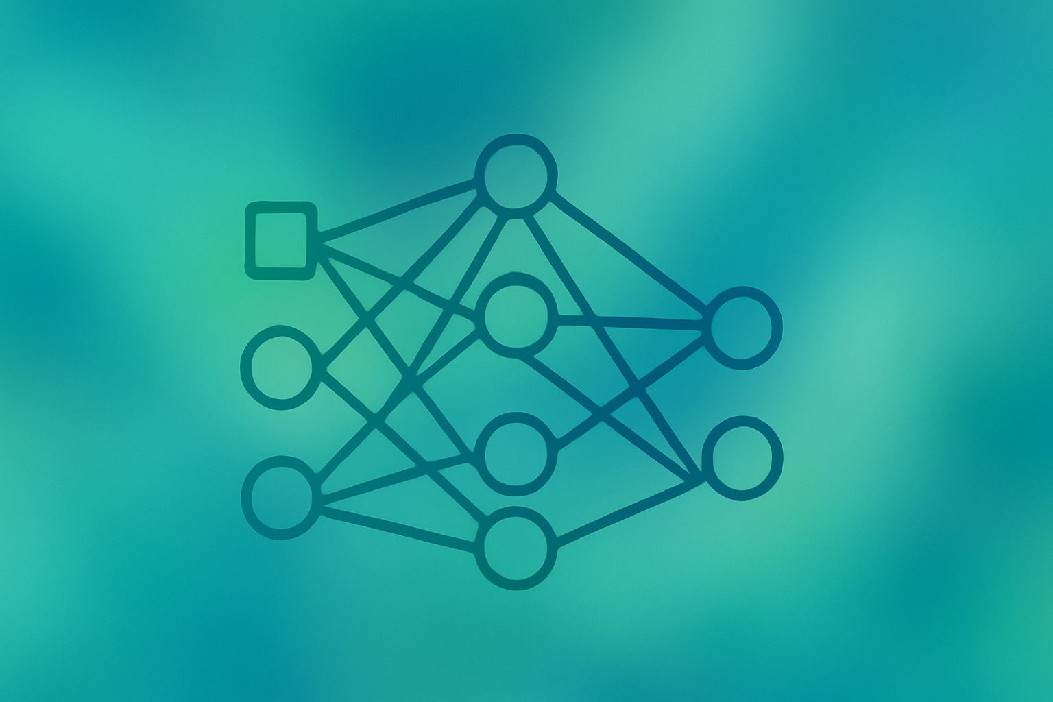 An abstract depiction of a neural network parsing images
